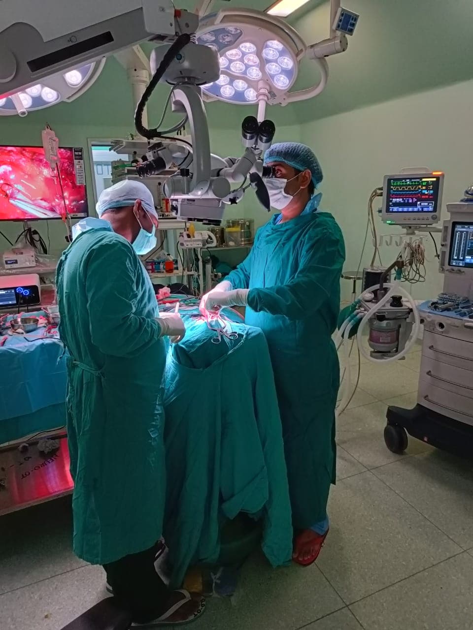 Expert Surgical Team in Operation Theater at Neuro Hospital Jamui